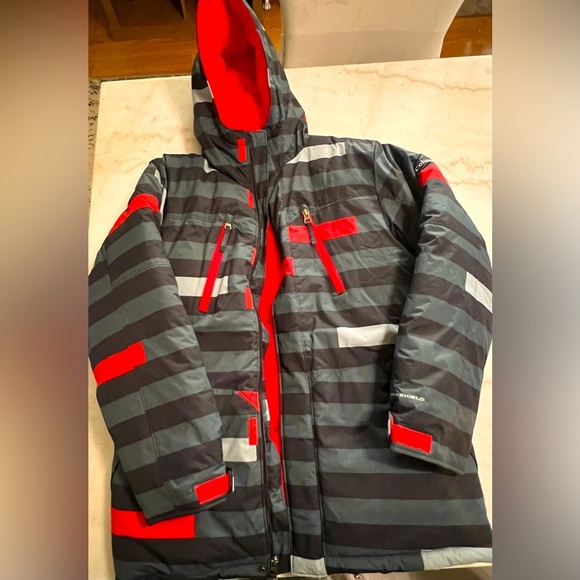 Columbia Boys 14/16 Multicolored Ice Slope Waterproof Winter Hooded Parka - Picture 1 of 7
